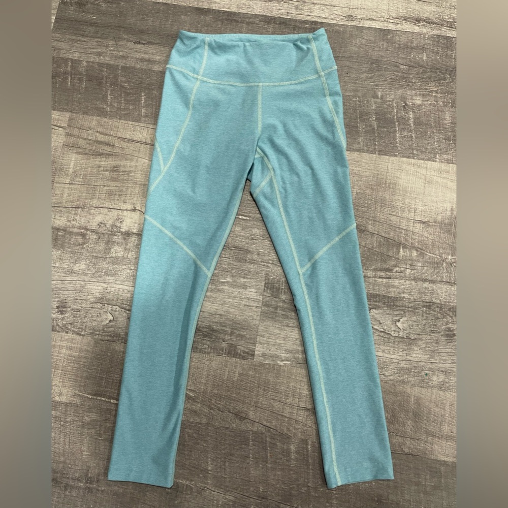 Outdoor Voices Leggings, XS, 7/8, Light Blue Heathered, Excellent Condition